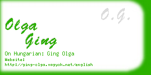 olga ging business card